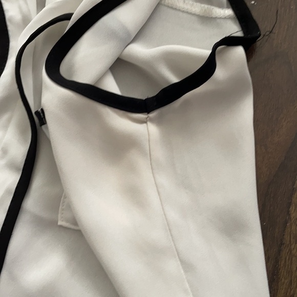 George’s Friend Black + White Chiffon Tank Top - Picture 5 of 14